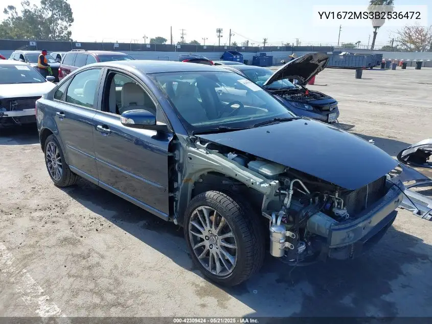 2011 Volvo S40 T5/T5 R-Design VIN: YV1672MS3B2536472 Lot: 42309424