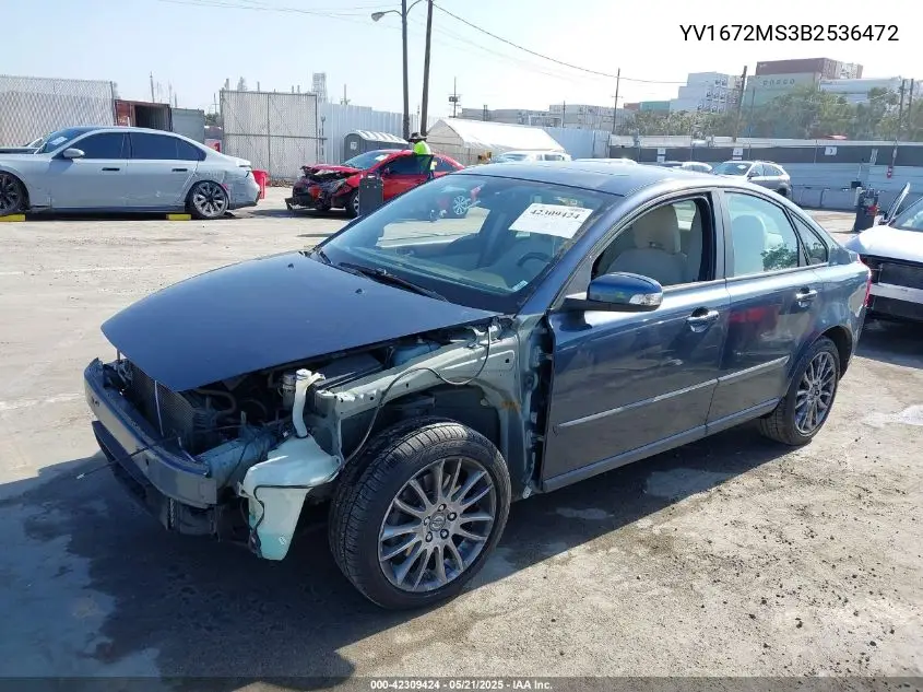 2011 Volvo S40 T5/T5 R-Design VIN: YV1672MS3B2536472 Lot: 42309424