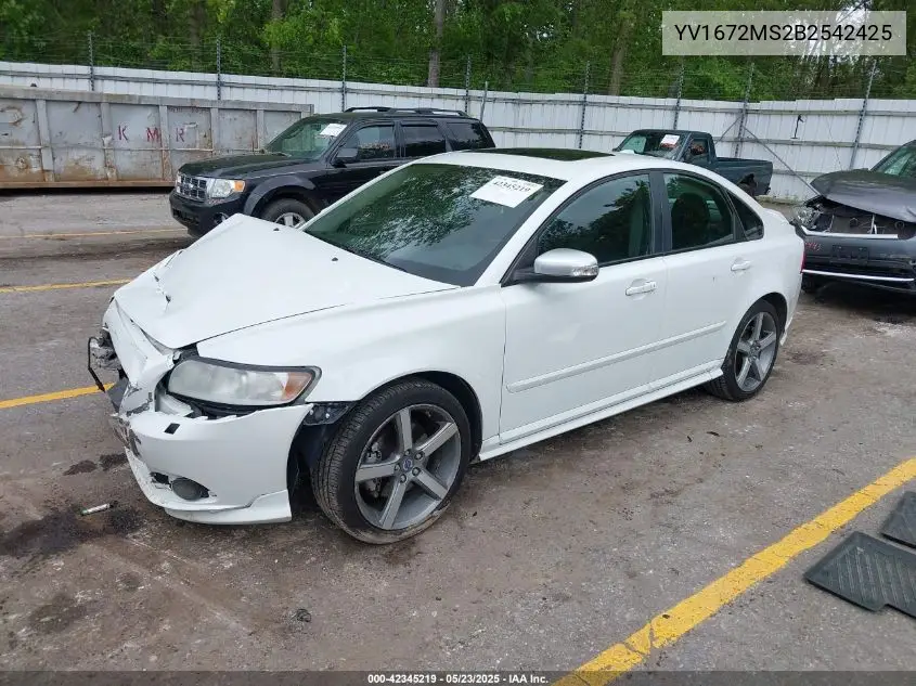 2011 Volvo S40 T5/T5 R-Design VIN: YV1672MS2B2542425 Lot: 42345219