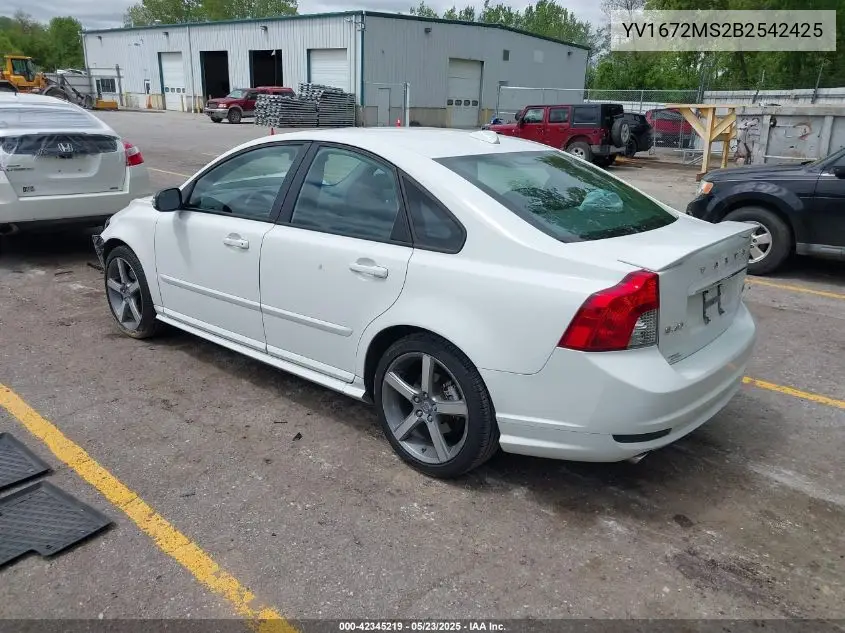 2011 Volvo S40 T5/T5 R-Design VIN: YV1672MS2B2542425 Lot: 42345219