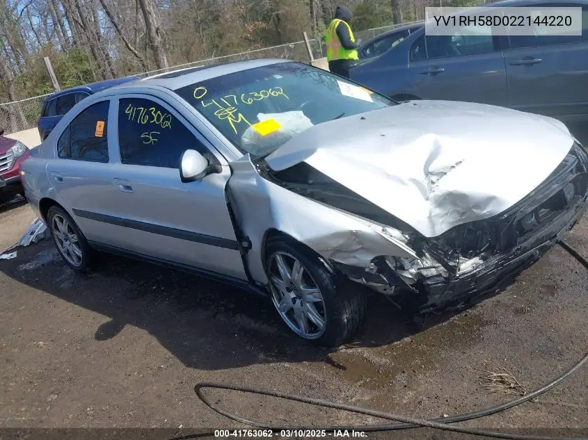 2002 Volvo S60 Awd VIN: YV1RH58D022144220 Lot: 41763062