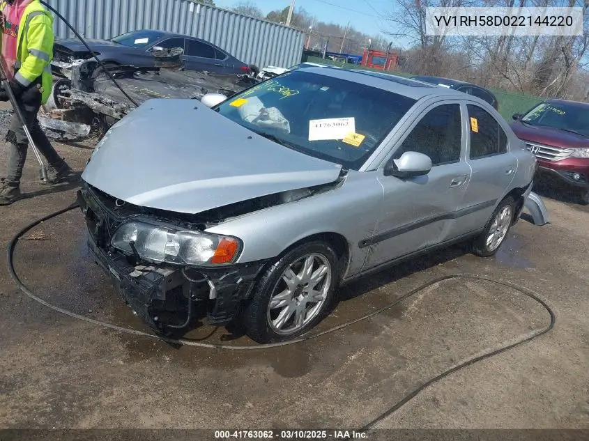 2002 Volvo S60 Awd VIN: YV1RH58D022144220 Lot: 41763062