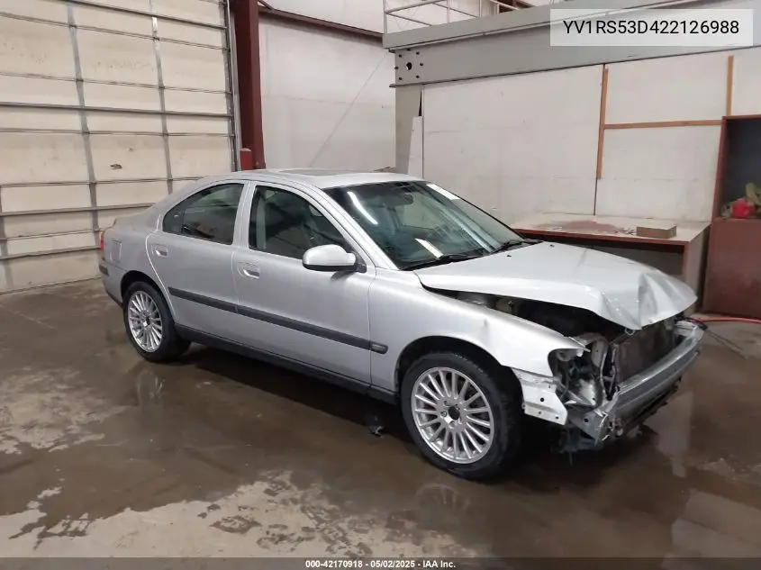 2002 Volvo S60 T5 VIN: YV1RS53D422126988 Lot: 42170918