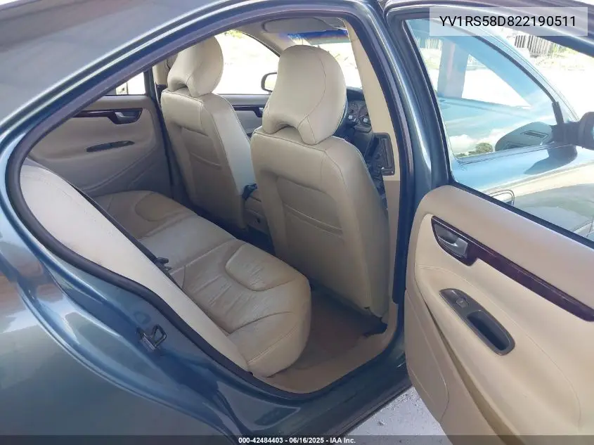2002 Volvo S60 2.4T VIN: YV1RS58D822190511 Lot: 42484403