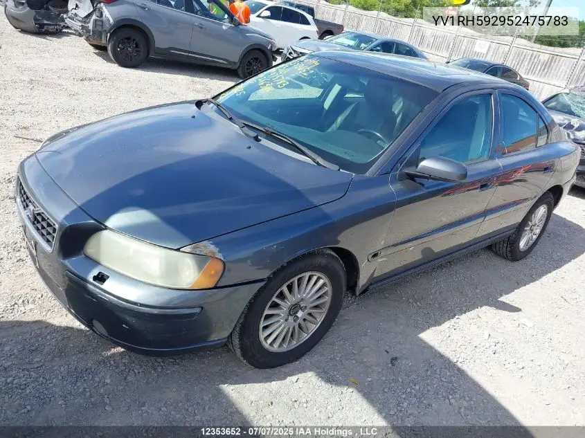 2005 Volvo S60 2.5T VIN: YV1RH592952475783 Lot: 12353652