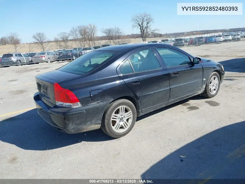 2005 Volvo S60 2.5T VIN: YV1RS592852480393 Lot: 41769213