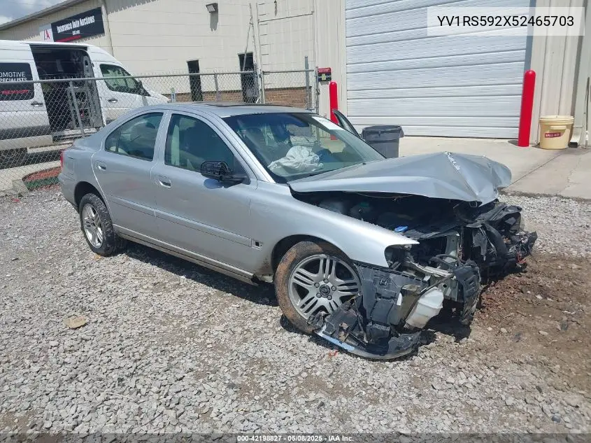 2005 Volvo S60 2.5T VIN: YV1RS592X52465703 Lot: 42198827