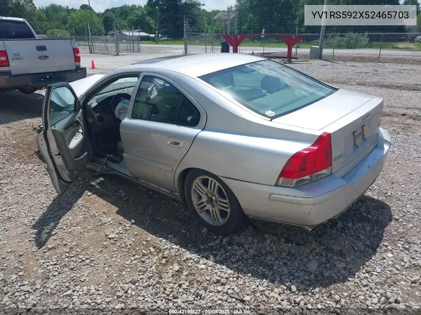 2005 Volvo S60 2.5T VIN: YV1RS592X52465703 Lot: 42198827