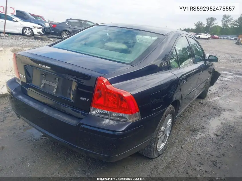 2005 Volvo S60 2.5T VIN: YV1RS592952475557 Lot: 42241475