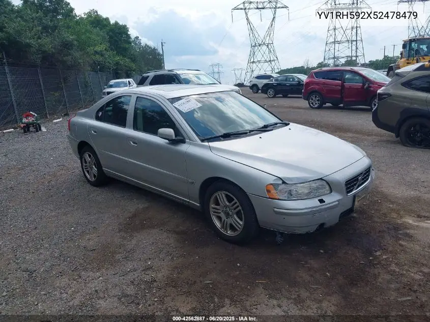 2005 Volvo S60 2.5T Awd VIN: YV1RH592X52478479 Lot: 42562887