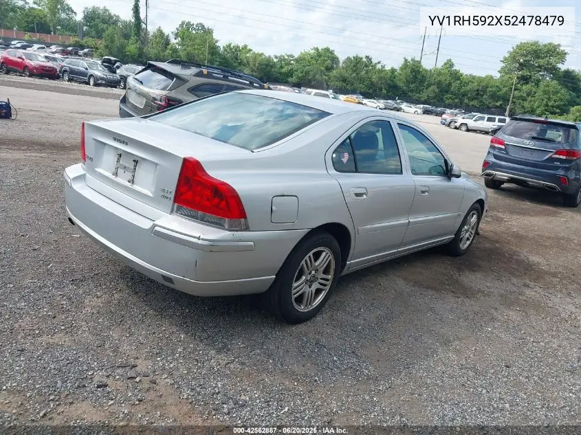 2005 Volvo S60 2.5T Awd VIN: YV1RH592X52478479 Lot: 42562887