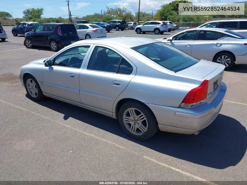 2005 Volvo S60 2.5T VIN: YV1RS592852464534 Lot: 42583760