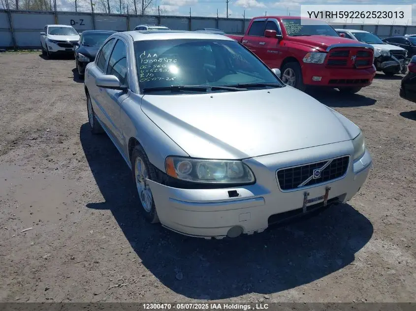 2006 Volvo S60 2.5T VIN: YV1RH592262523013 Lot: 12300470