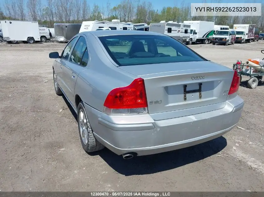 2006 Volvo S60 2.5T VIN: YV1RH592262523013 Lot: 12300470