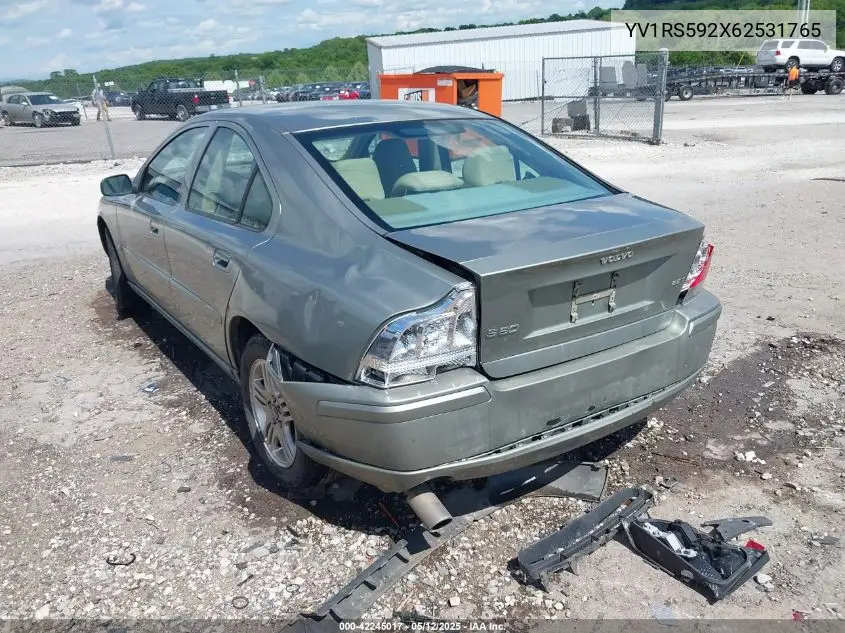 2006 Volvo S60 2.5T VIN: YV1RS592X62531765 Lot: 42245017