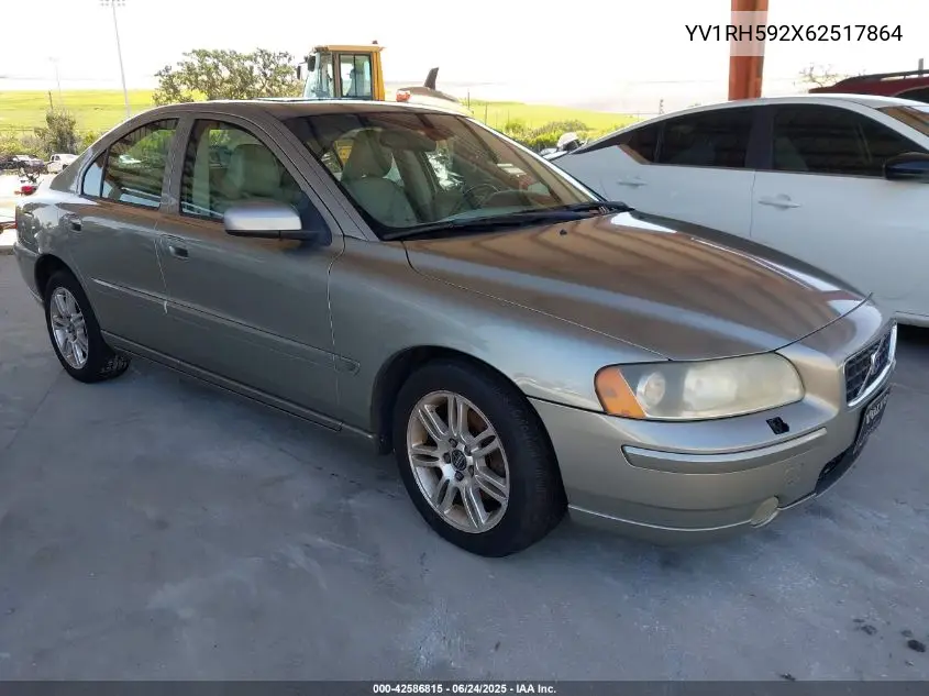 2006 Volvo S60 2.5T VIN: YV1RH592X62517864 Lot: 42586815