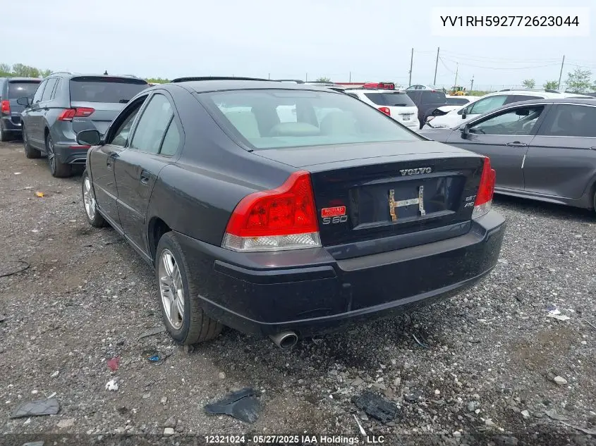 2007 Volvo S60 2.5T VIN: YV1RH592772623044 Lot: 12321024