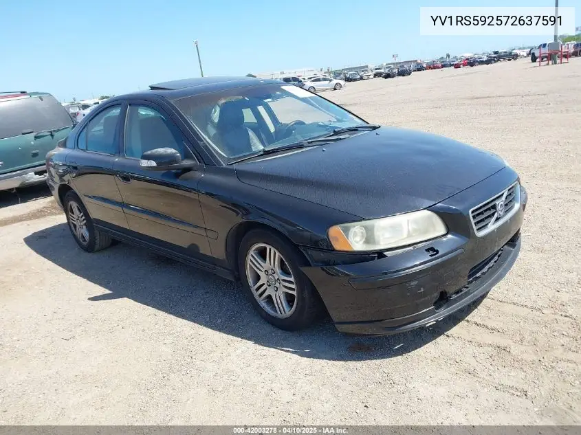 2007 Volvo S60 2.5T VIN: YV1RS592572637591 Lot: 42003278