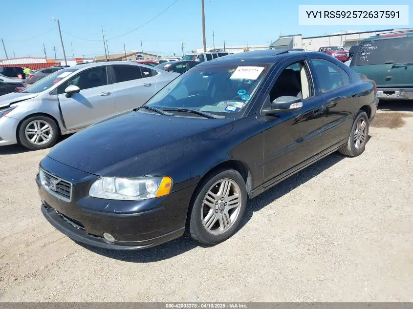 2007 Volvo S60 2.5T VIN: YV1RS592572637591 Lot: 42003278