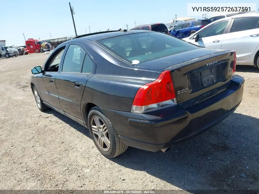 2007 Volvo S60 2.5T VIN: YV1RS592572637591 Lot: 42003278