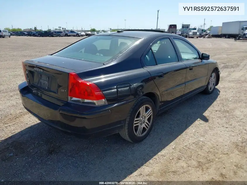2007 Volvo S60 2.5T VIN: YV1RS592572637591 Lot: 42003278