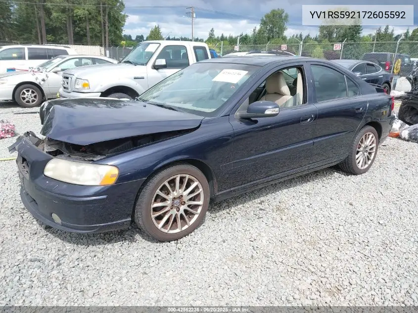 2007 Volvo S60 2.5T VIN: YV1RS592172605592 Lot: 42562236