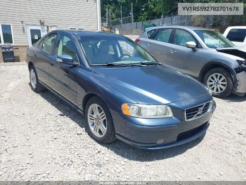 2008 Volvo S60 2.5T VIN: YV1RS592782701678 Lot: 42570314