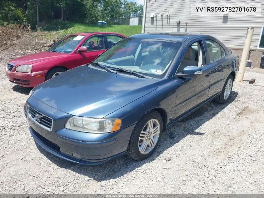 2008 Volvo S60 2.5T VIN: YV1RS592782701678 Lot: 42570314
