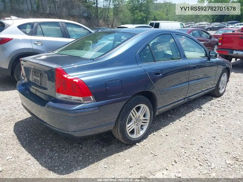 2008 Volvo S60 2.5T VIN: YV1RS592782701678 Lot: 42570314