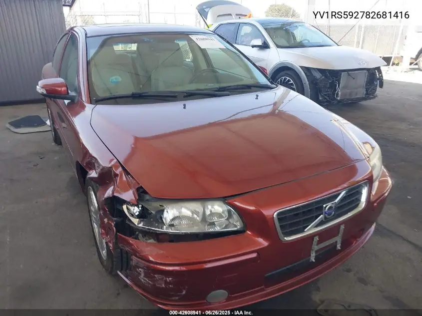 2008 Volvo S60 2.5T VIN: YV1RS592782681416 Lot: 42608941