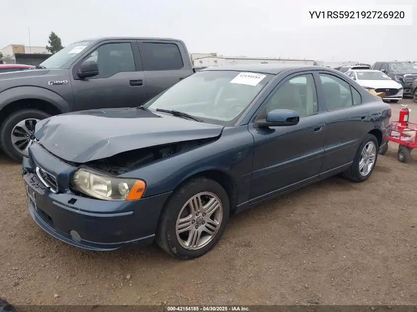 2009 Volvo S60 2.5T/2.5T Special Edition VIN: YV1RS592192726920 Lot: 42154185