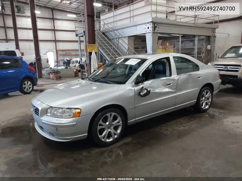 2009 Volvo S60 2.5T/2.5T Special Edition VIN: YV1RH592492740700 Lot: 42174326