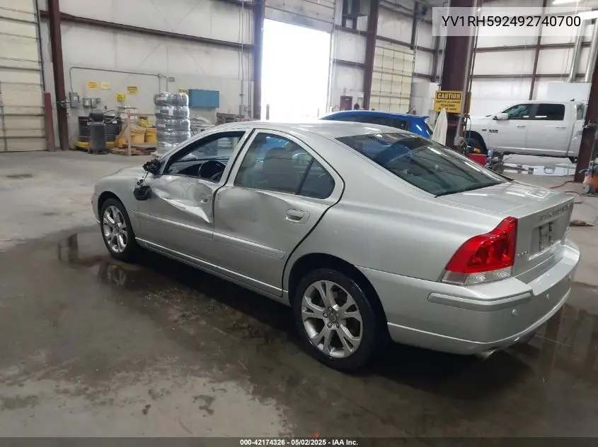 2009 Volvo S60 2.5T/2.5T Special Edition VIN: YV1RH592492740700 Lot: 42174326