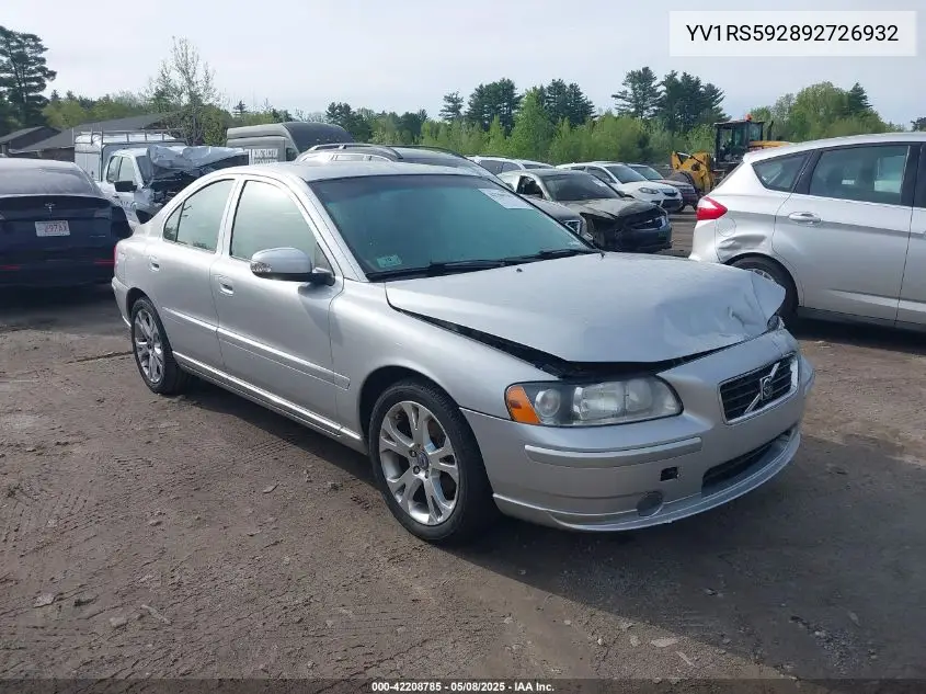 2009 Volvo S60 2.5T/2.5T Special Edition VIN: YV1RS592892726932 Lot: 42208785
