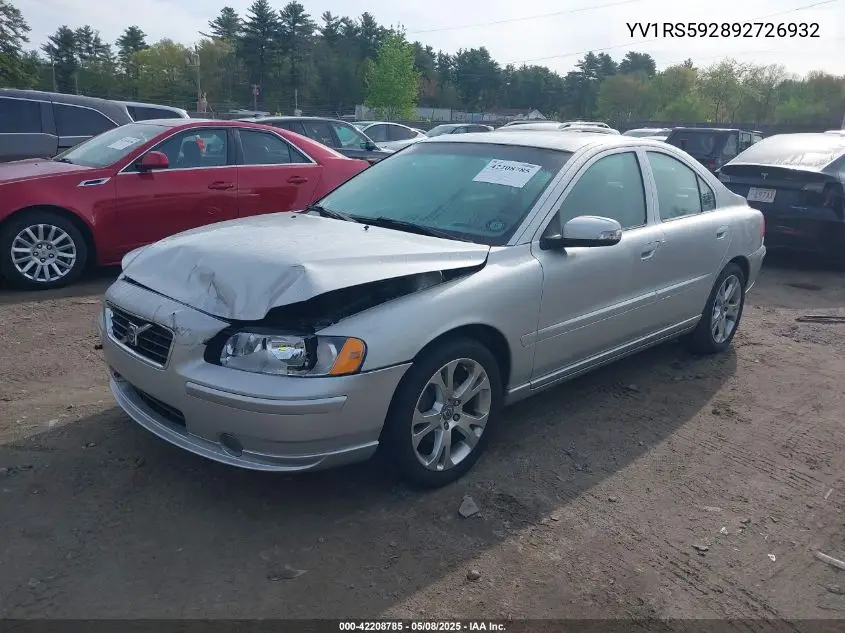 2009 Volvo S60 2.5T/2.5T Special Edition VIN: YV1RS592892726932 Lot: 42208785