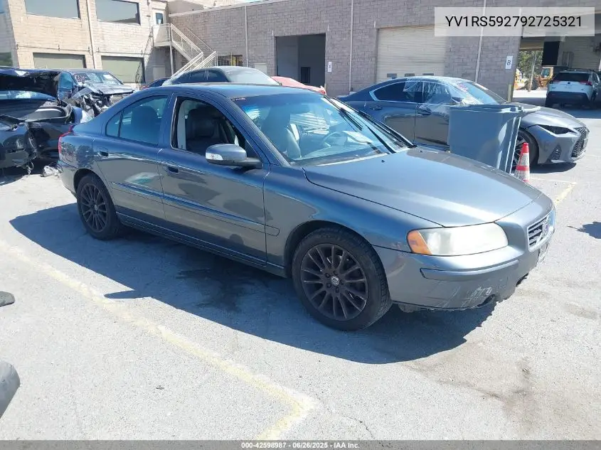 2009 Volvo S60 2.5T/2.5T Special Edition VIN: YV1RS592792725321 Lot: 42598987