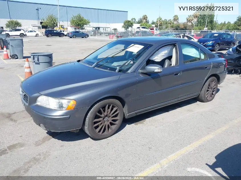2009 Volvo S60 2.5T/2.5T Special Edition VIN: YV1RS592792725321 Lot: 42598987
