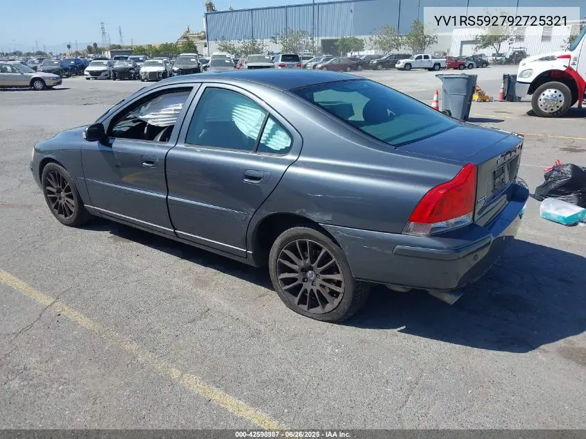2009 Volvo S60 2.5T/2.5T Special Edition VIN: YV1RS592792725321 Lot: 42598987