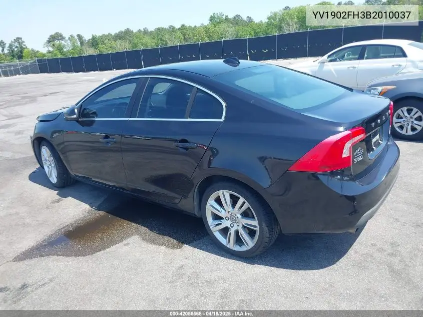 2011 Volvo S60 T6 VIN: YV1902FH3B2010037 Lot: 42056566