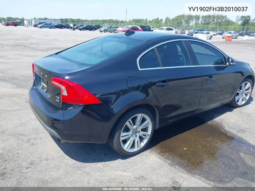2011 Volvo S60 T6 VIN: YV1902FH3B2010037 Lot: 42056566