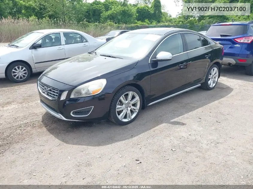 2012 Volvo S60 T6 VIN: YV1902FH7C2037100 Lot: 42184442
