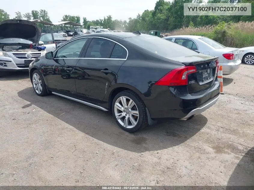 2012 Volvo S60 T6 VIN: YV1902FH7C2037100 Lot: 42184442