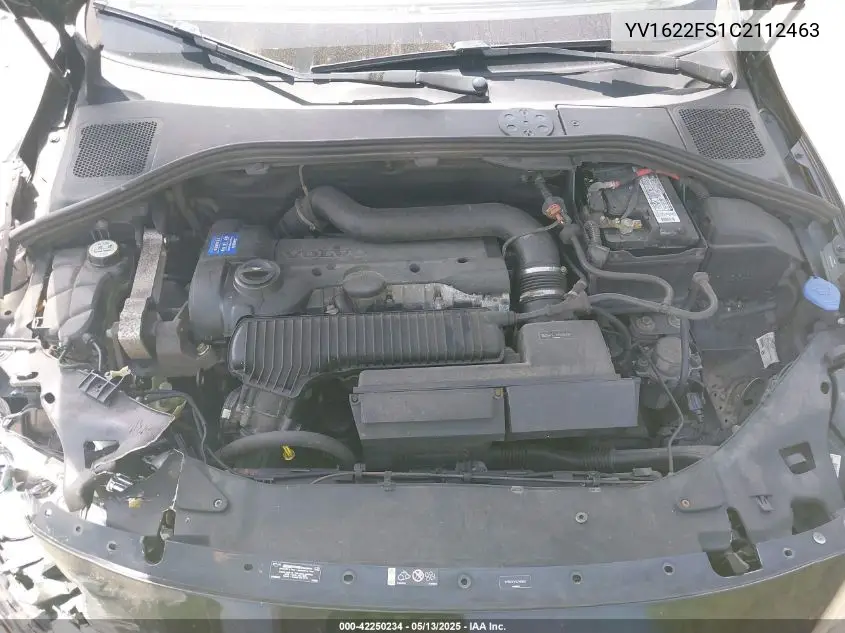 2012 Volvo S60 T5 VIN: YV1622FS1C2112463 Lot: 42250234