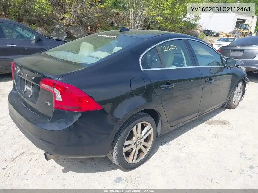 2012 Volvo S60 T5 VIN: YV1622FS1C2112463 Lot: 42250234