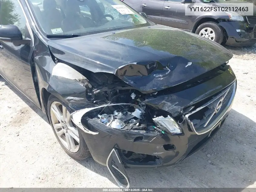 2012 Volvo S60 T5 VIN: YV1622FS1C2112463 Lot: 42250234