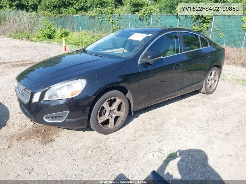2012 Volvo S60 T5 VIN: YV1622FS4C2109850 Lot: 42594576