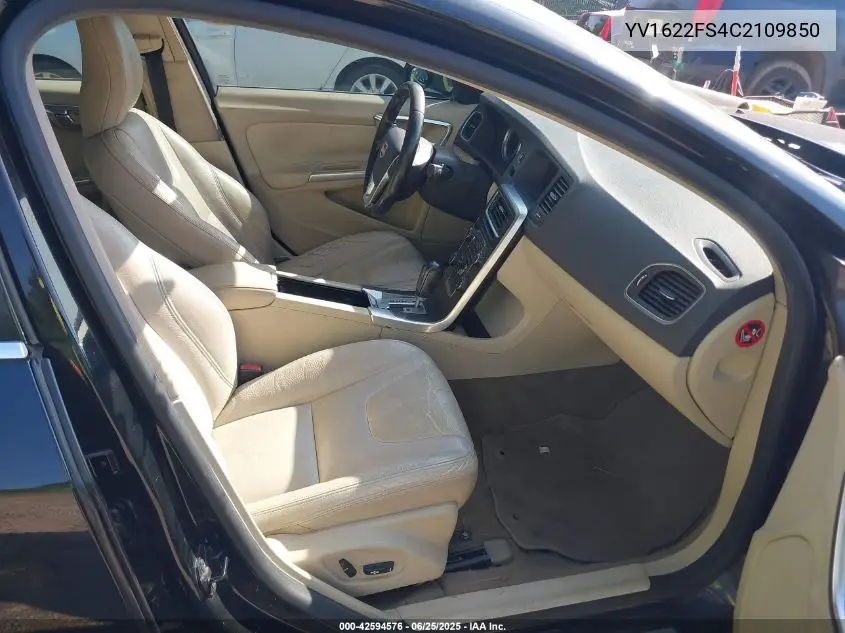 2012 Volvo S60 T5 VIN: YV1622FS4C2109850 Lot: 42594576