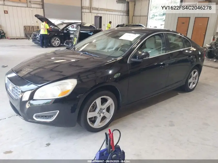 2012 Volvo S60 T5 VIN: YV1622FS4C2046278 Lot: 42596507
