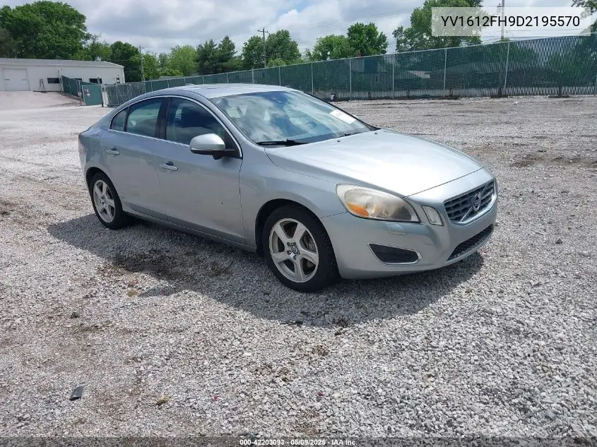 2013 Volvo S60 T5 VIN: YV1612FH9D2195570 Lot: 42203093