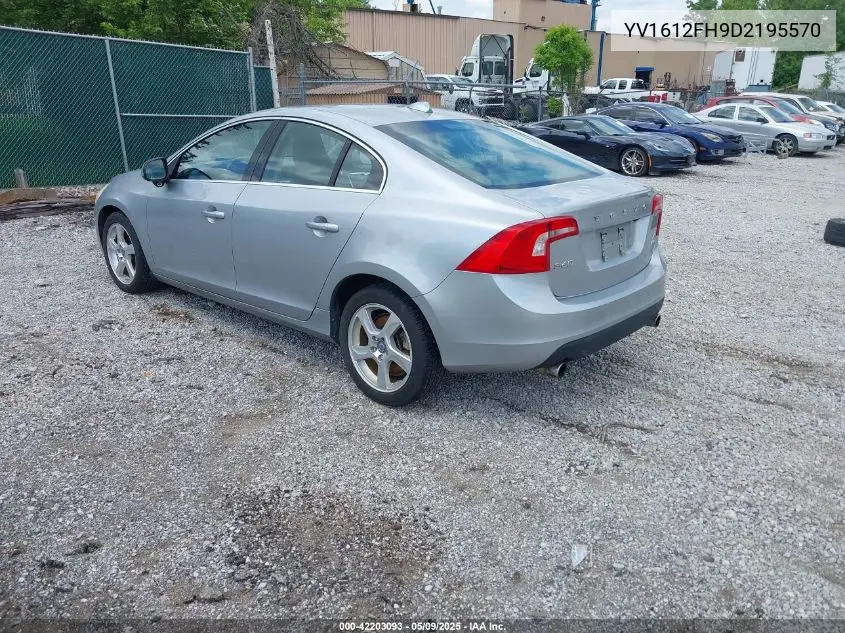2013 Volvo S60 T5 VIN: YV1612FH9D2195570 Lot: 42203093